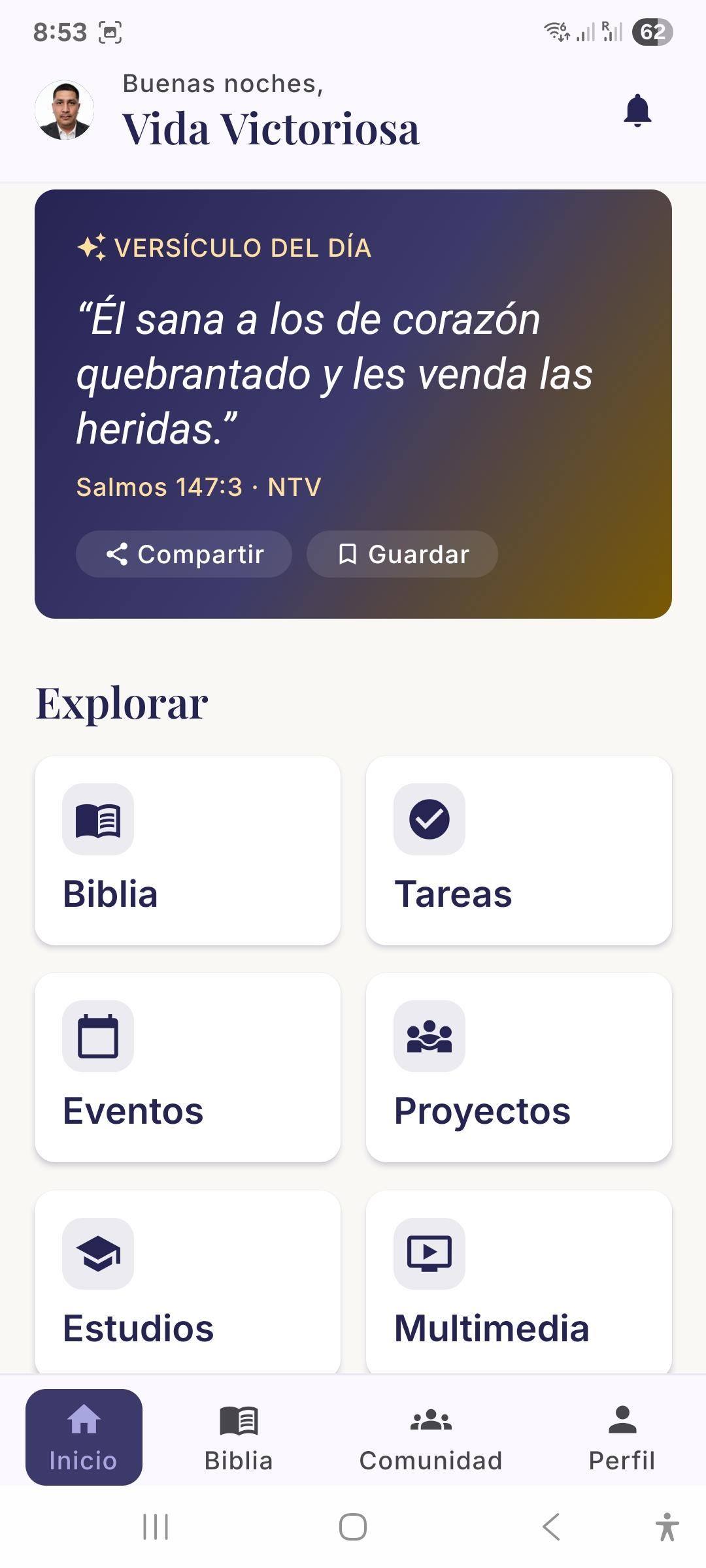 Vida Victoriosa — Inicio